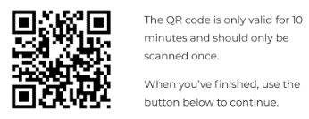 Example of QR code on the EIDV page
